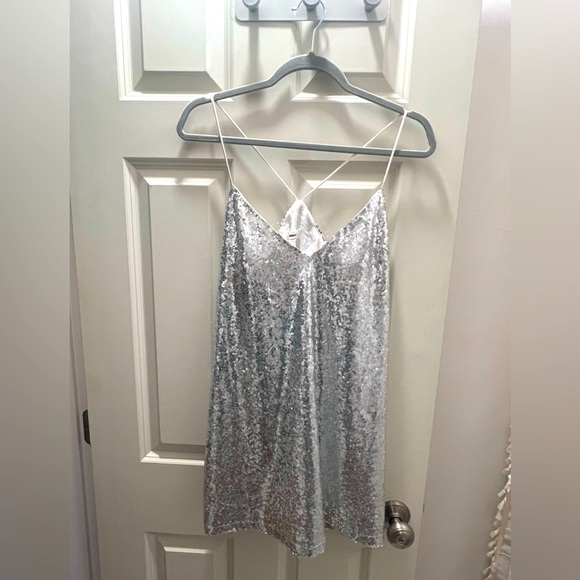 SHOWPO - silver Sequin dress size medium - Picture 2 of 10